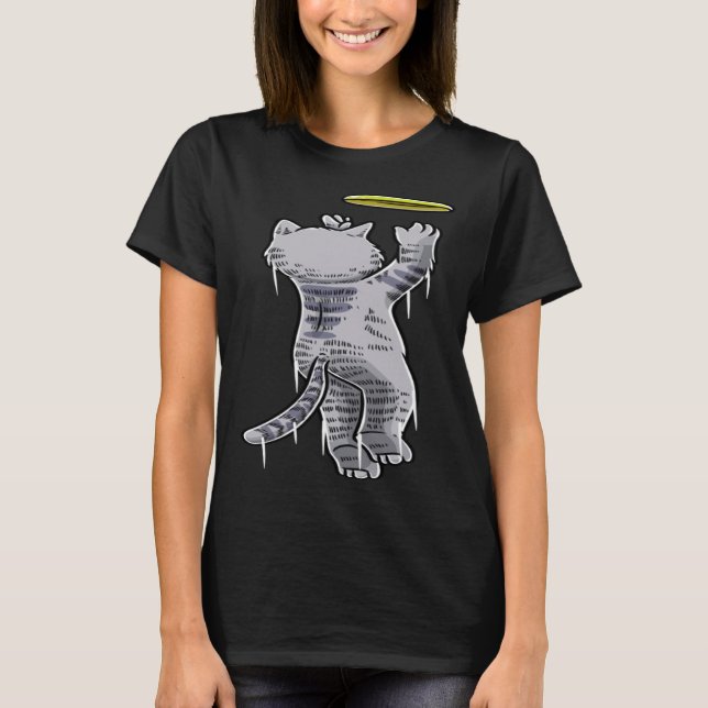 Camiseta Cat With Frisbee Disc Frisbee Player Thrower Disc  (Frente)