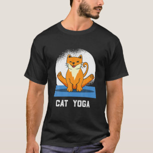 Camiseta Cat Yoga Pose Cuta Asana Namaste Meditação Workou