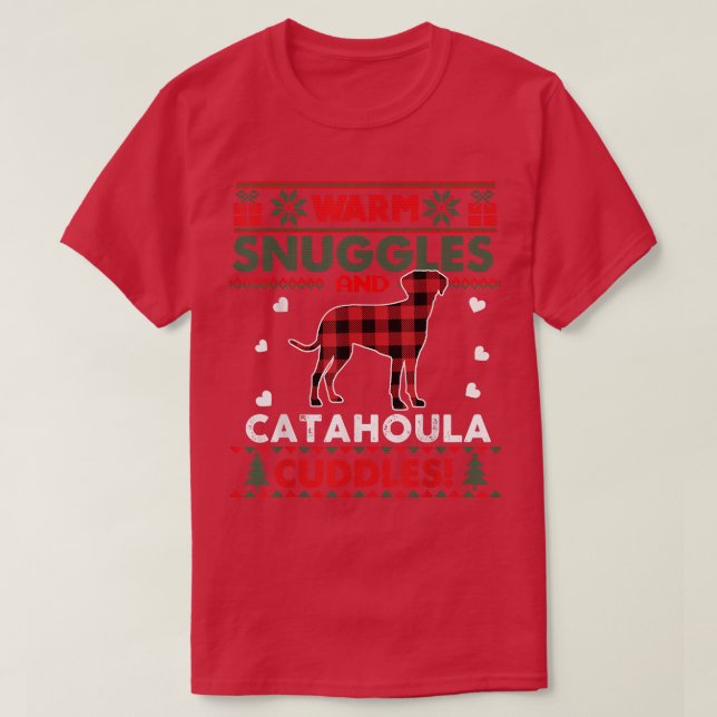 Camiseta Catahoula Dog Lover Family Pajama Dog Ugly Christm (Frente do Design)