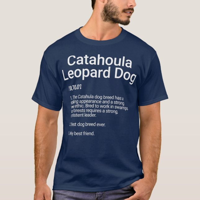 Camiseta Catahoula Leopard Dog Breed Definition Gift For (Frente)