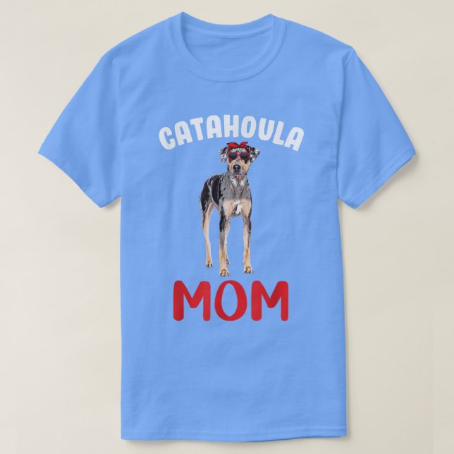 Camiseta Catahoula Mãe Engraçado Catahoula Cachorro Leopard (Frente do Design)