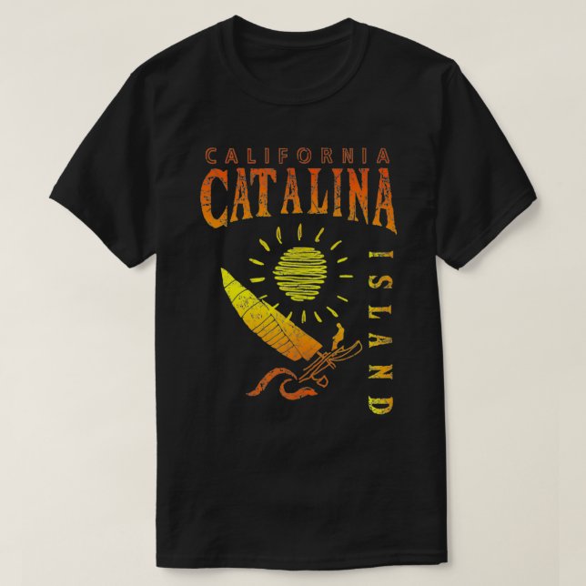 Camiseta Catalina Island Sailing CA (Frente do Design)