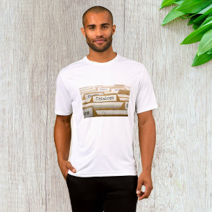 Camiseta Catálogos de Pastas de Arquivo Antigas Organização