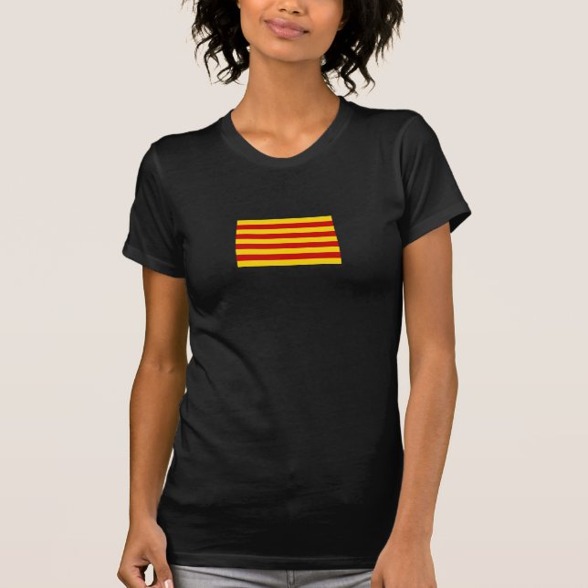 Camiseta Catalunha Flag & Catalan - Moda La Senyera (Frente)