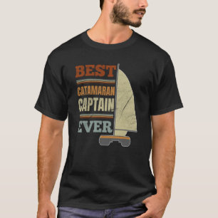 Camiseta Catamaran Dirigindo Capitão Sailor Melhor Catamara
