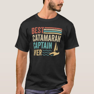 Camiseta Catamaran Dirigindo Capitão Sailor Melhor Catamara