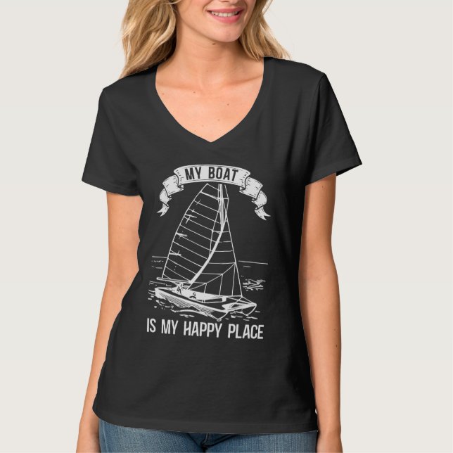 Camiseta Catamaran Two Hulls Sailing Quote Catamaran Captai (Frente)