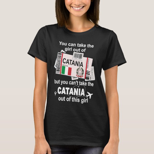 Camiseta Catania Boarding Pass  Catania Girl  Catania (Frente)