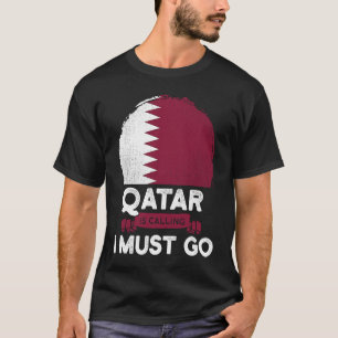 Camiseta Catar Está Chamando Eu Tenho Que Ir Herança Qatari