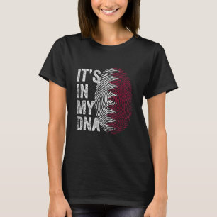 Camiseta Catar Está no meu DNA Cute Qatari Fingerprint Qata