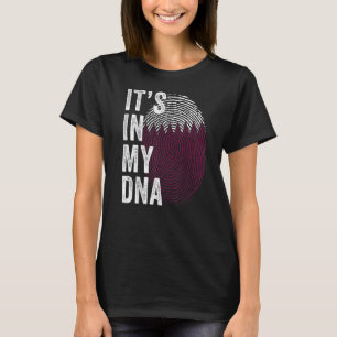 Camiseta Catar Está no meu DNA Cute Qatari Fingerprint Qata