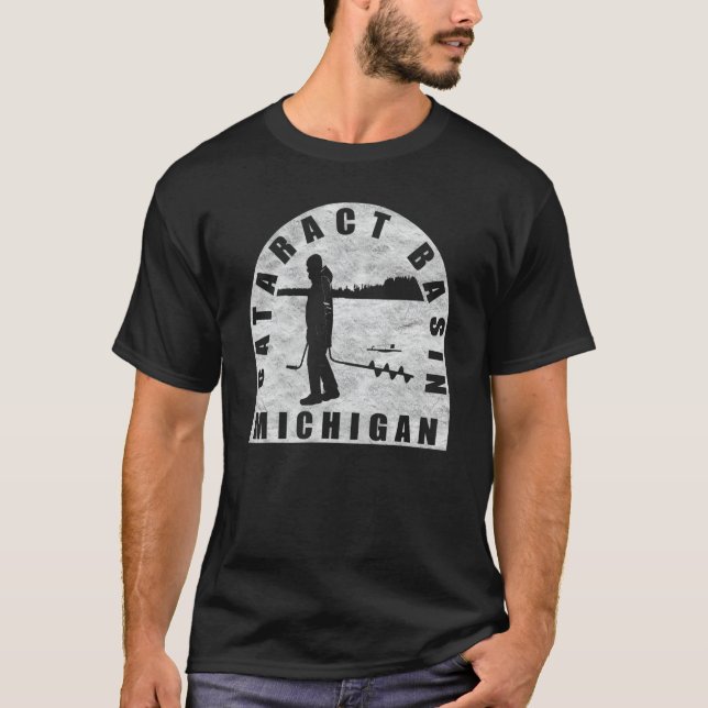 Camiseta Cataract Bacia Ice Fish Michigan (Frente)