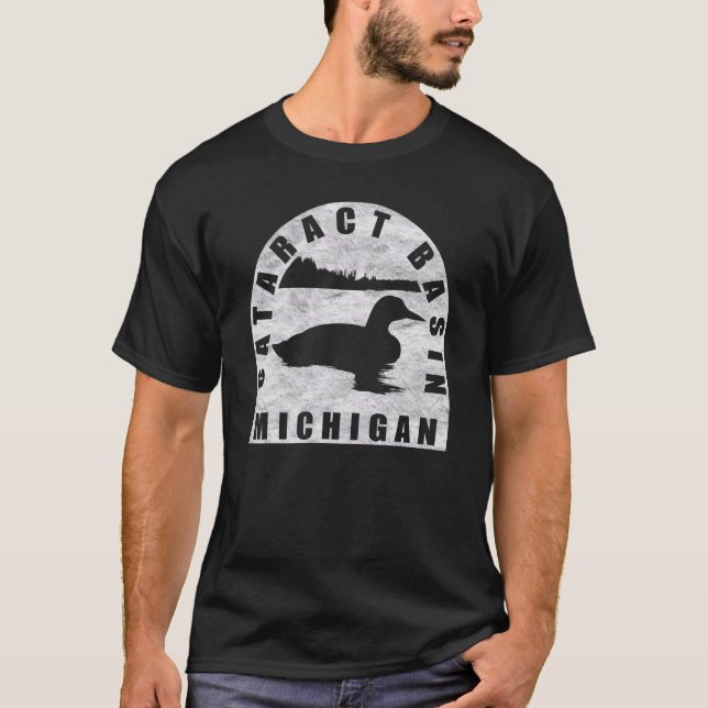 Camiseta Cataract Basin Loon Michigan (Frente)