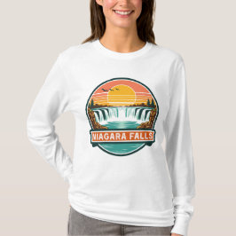 Camiseta cataratas do niágara canadá design retrô