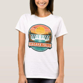 Camiseta cataratas do niágara canadá design retrô