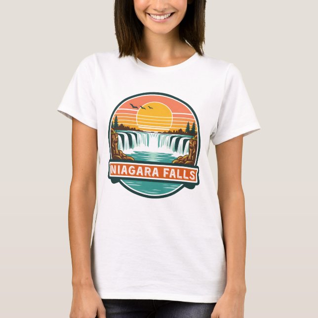 Camiseta cataratas do niágara canadá design retrô (Frente)