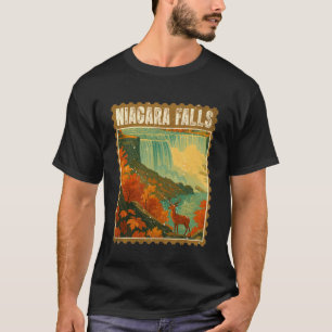 Camiseta Cataratas do Niágara Canadá Selo Antigo Souvenir N
