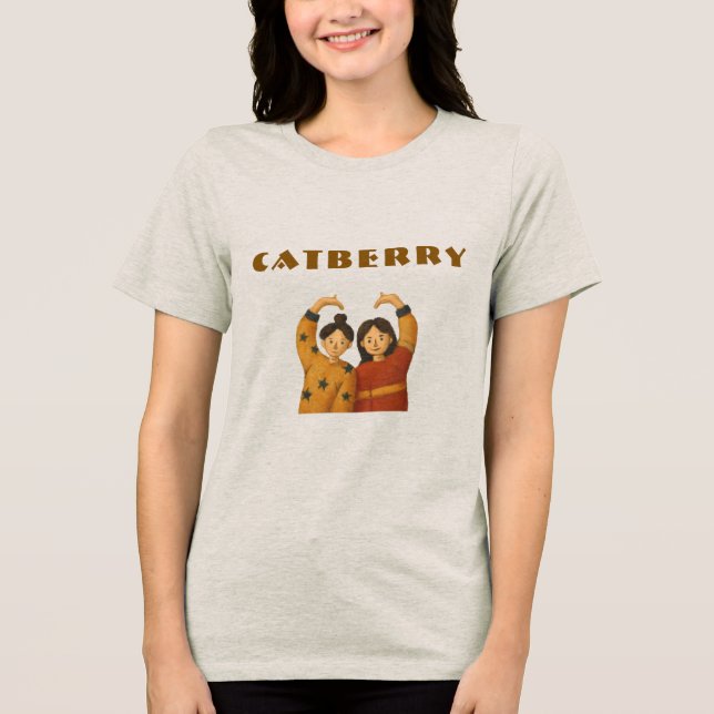 Camiseta CATBERRY | Corações Mãos (Frente)