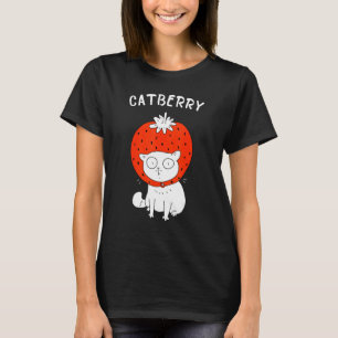 Camiseta Catberry Gato com Touca de Morango