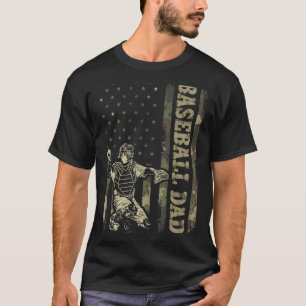 Camiseta Catcher Baseball Men Camo American F Pai Baseball