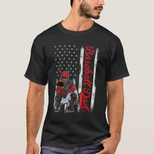 Camiseta Catcher de Beisebol Para Homens Pai de Beisebol Ba