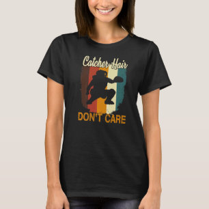 Camiseta Catcher de Softbol Cabelo Não Liga   Gata de Softb