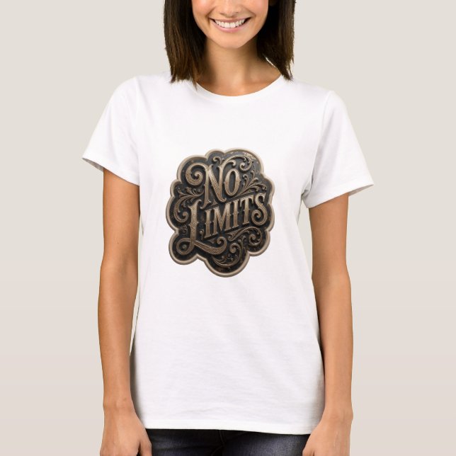 Camiseta Catchy Gold NO LIMITS Statement (Frente)