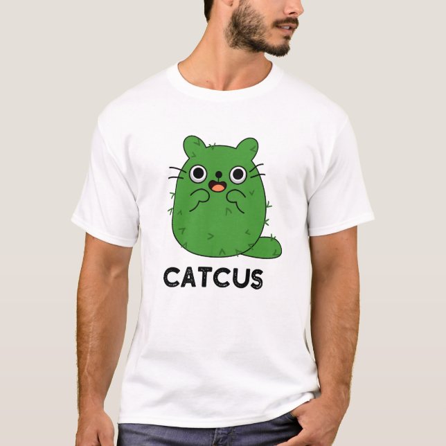 Camiseta Catcus Funny Cat Cactus Pun (Frente)