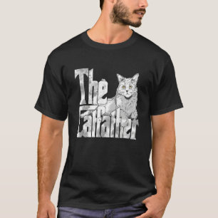 Camiseta Catdad Maine Coon Cat Padre Mafia Whiskers