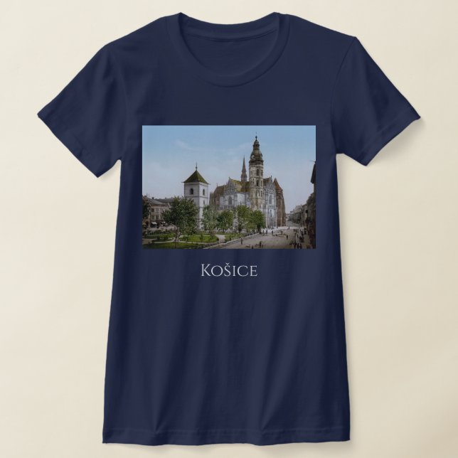 Camiseta Catedral da Rua Elizabeth em Košice (1900) (Postura )