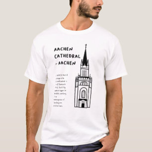 Camiseta Catedral de Aachen, Aachen   Arte minimalista