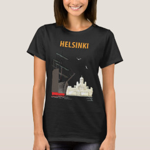 Camiseta Catedral de Helsinque Finlândia Branco Viagem