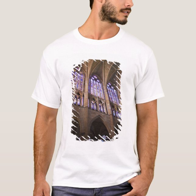 Camiseta Catedral de Leão, janelas de vidro com manchas int (Frente)