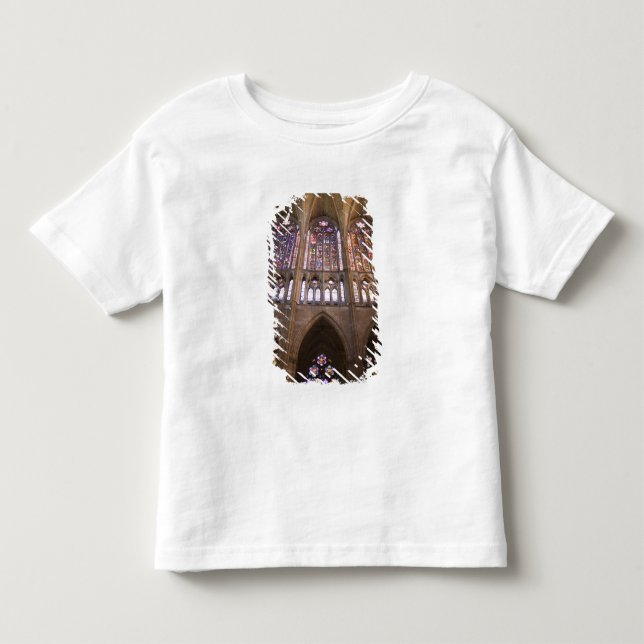 Camiseta Catedral de Leão, janelas de vitral interior (Frente)