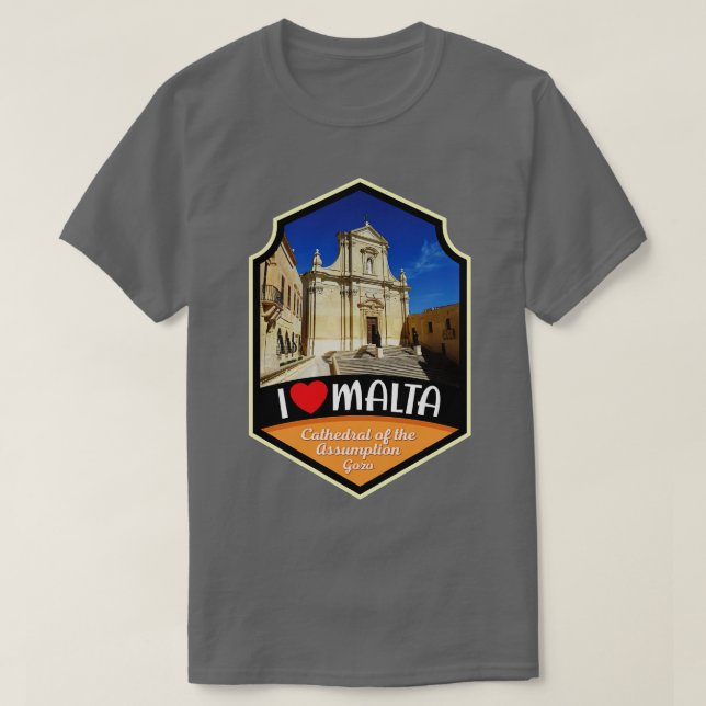 Camiseta Catedral De Malta Na Hipótese Gozo (Frente do Design)