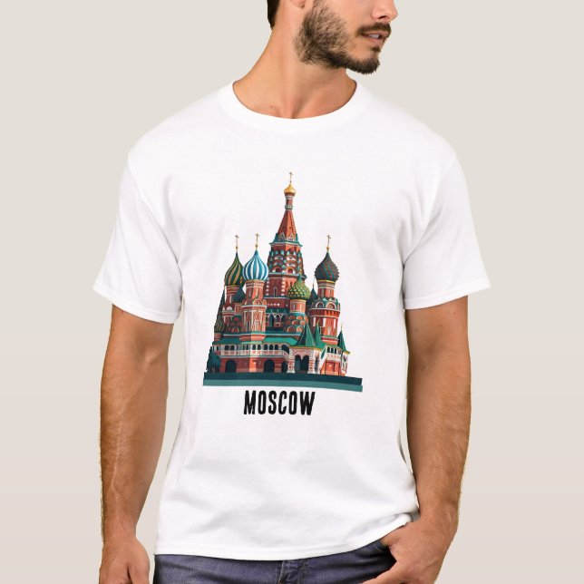 Camiseta Catedral de Moscou da rua Basil (Frente)