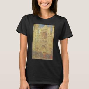 Camiseta Catedral de Rouen, Pôr do Sol por Claude Monet