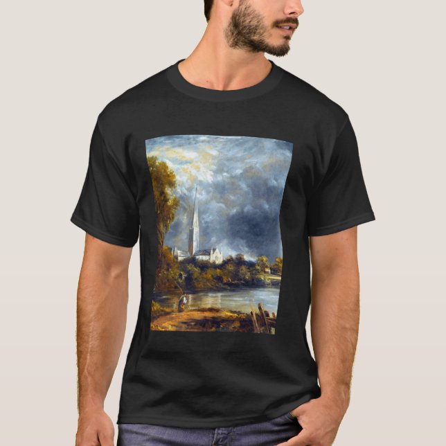 Camiseta Catedral de Salisbury John Constable Romantismo Ar (Frente)