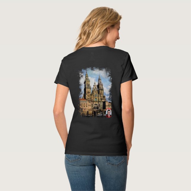 Camiseta Catedral de Santiago de Compostela (Parte Traseira Completa)