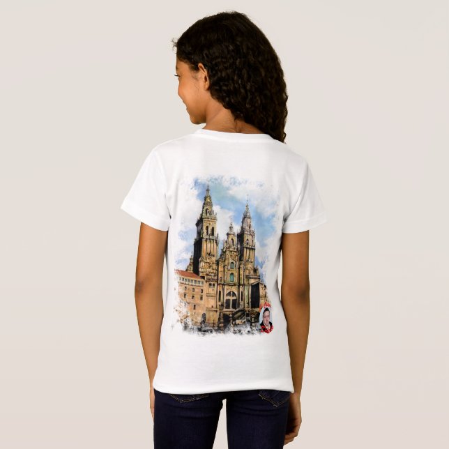 Camiseta Catedral de Santiago de Compostela (Parte Traseira Completa)