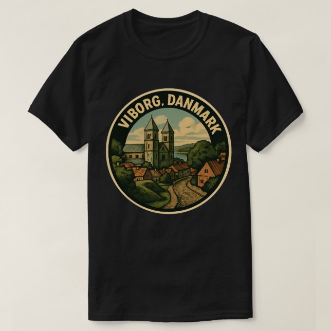 Camiseta Catedral de Viborg Dinamarca (Frente do Design)