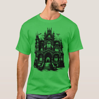 Camiseta Catedral Gótica Assombrada Igreja da Fantasia Escu