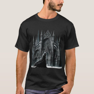 Camiseta Catedral Gótica com Espires e Espírito Fantasma