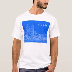 Camiseta Catedral Urbana de Arquitetura de Grodno Belarus