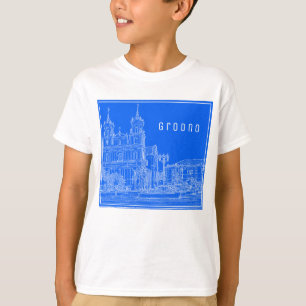 Camiseta Catedral Urbana de Arquitetura de Grodno Belarus