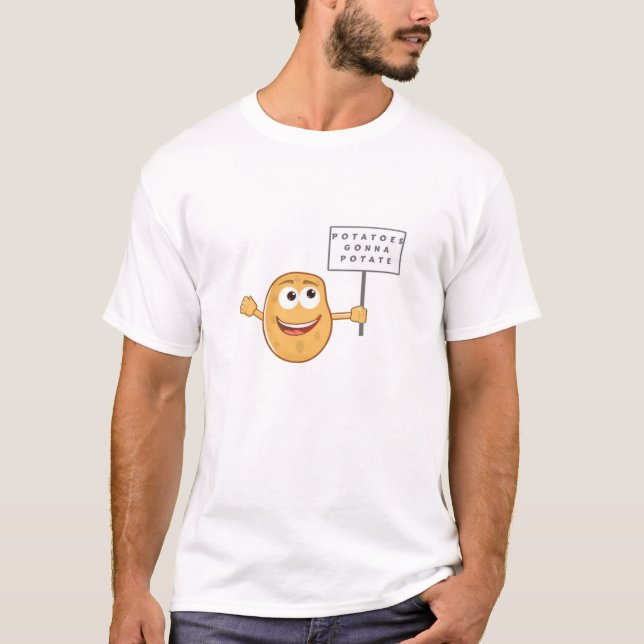 Camiseta Categoria Batatas Gonna Potate (Batata Vegetal Pun (Frente)
