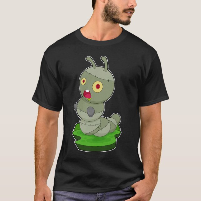 Camiseta Caterpilar Halloween Zombie (Frente)