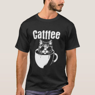 Camiseta Catfee - Piada de Café de Gato Caféina Amante de G