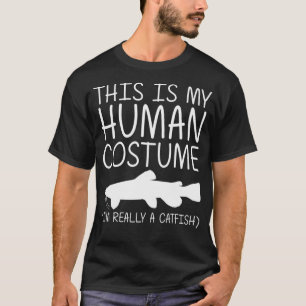 Camiseta Catfish Easy Halloween Costume Humano Fisher Mudca