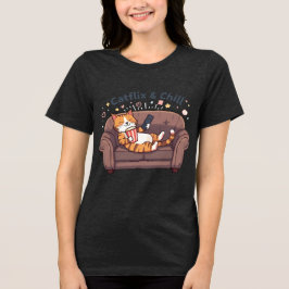 Camiseta Catflix and Chill Funny Cat Art